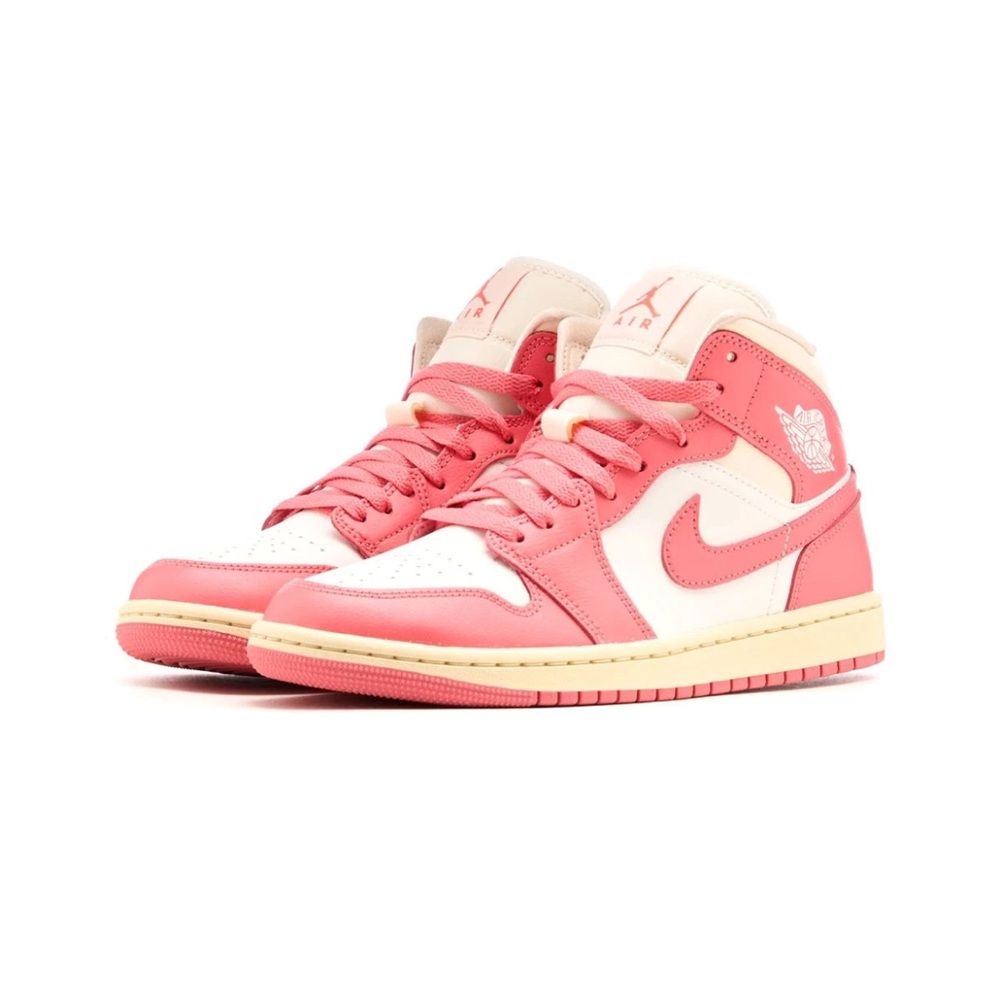 Nike Air Jordan 1 Mid Womens Sizes Sail Pink Salt Guava Ice Muslin BQ6472 109